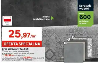 Leroy Merlin Gres szkliwiony Talens 1m2 oferta