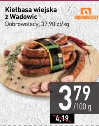 Stokrotka Kiełbasa wiejska z Wadowic Dobrowolscy 100 g oferta