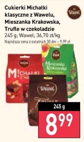 Stokrotka Cukierki Michałki klasyczne z Wawelu, Mieszanka Krakowska, Trufle w czekoladzie Wawel 245 g oferta