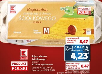 Kaufland Jaja z chowu ściółkowego 10 szt. oferta