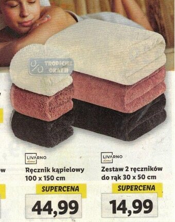 Lidl LIVARNO Ręcznik kąpielowy 100 x 150 cm oferta