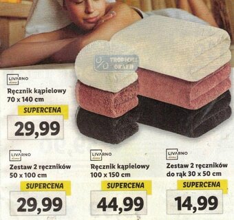 Lidl LIVARNO Zestaw 2 ręczników 50 x 100 cm oferta