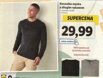 Lidl Koszulka męska z długim rękawem oferta
