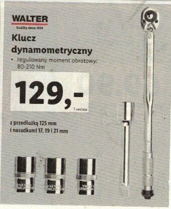 Lidl WALTER Klucz dynamometryczny oferta
