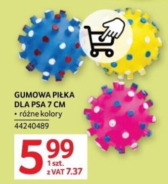 Selgros GUMOWA PIŁKA DLA PSA 7 CM oferta