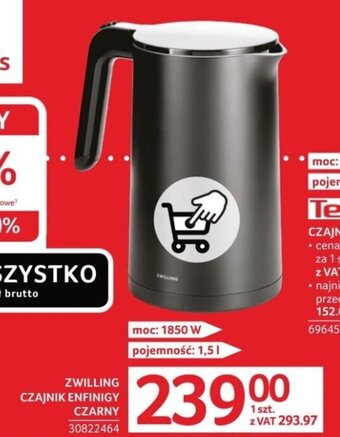 Selgros ZWILLING CZAJNIK ENFINIGY CZARNY oferta