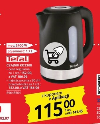Selgros Tefal CZAJNIK KO3308 oferta