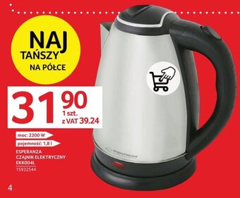Selgros ESPERANZA CZAJNIK ELEKTRYCZNY EKK004L oferta