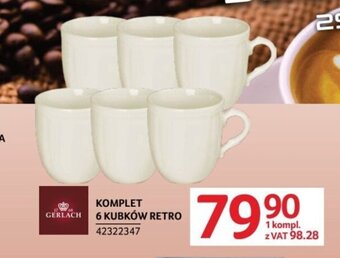 Selgros GERLACH KOMPLET 6 KUBKÓW RETRO oferta