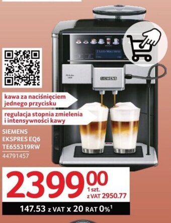 Selgros SIEMENS EKSPRES EQ6 TE655319RW oferta
