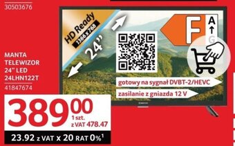 Selgros MANTA TELEWIZOR 24" LED 24LHN122T oferta