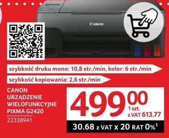 Selgros CANON URZĄDZENIE WIELOFUNKCYJNE PIXMA G2420 oferta