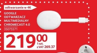 Selgros GOOGLE ODTWARZACZ MULTIMEDIALNY CHROMECAST 4.0 oferta
