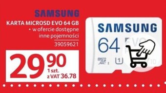 Selgros SAMSUNG KARTA MICROSD EVO 64 GB oferta