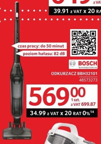 Selgros BOSCH ODKURZACZ BBH32101 oferta
