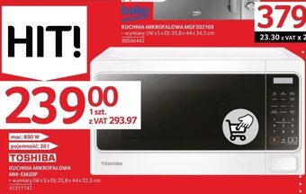 Selgros TOSHIBA KUCHNIA MIKROFALOWA MM-EM20P oferta