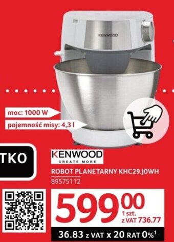 Selgros KENWOOD ROBOT PLANETARNY KHC29.JOWH oferta