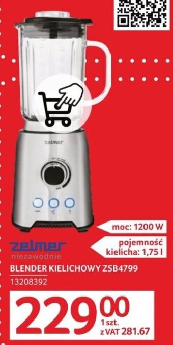 Selgros ZELMER BLENDER KIELICHOWY ZSB4799 oferta