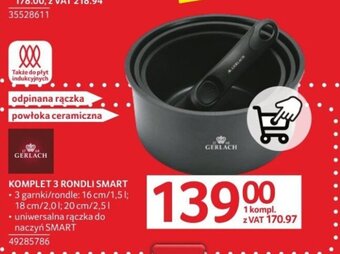 Selgros GERLACH KOMPLET 3 RONDLI SMART oferta