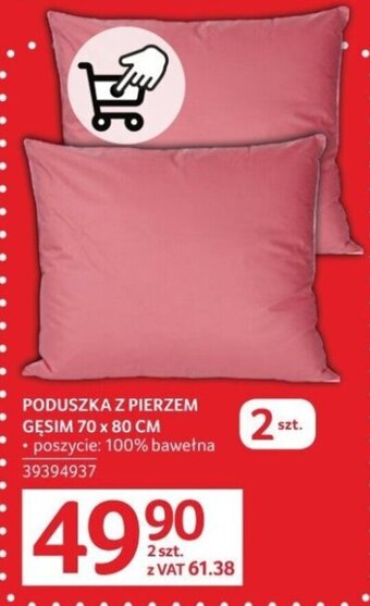 Selgros PODUSZKA Z PIERZEM GĘSIM 70 x 80 CM oferta