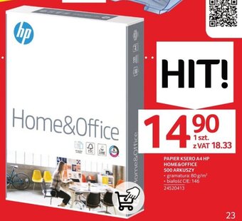 Selgros PAPIER KSERO A4 HP HOME&OFFICE 500 ARKUSZY oferta