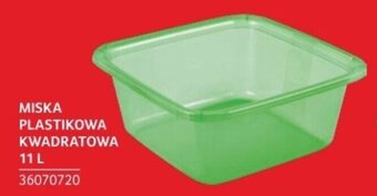 MISKA PLASTIKOWA KWADRATOWA 11l