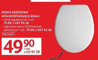 Selgros DESKA SEDESOWA WOLNOOPADAJĄCA BIAŁA oferta