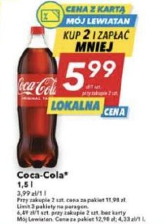 Lewiatan Coca-Cola 1,5l oferta