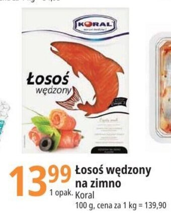 E.Leclerc Łosoś wędzony na zimno KORAL 100g oferta
