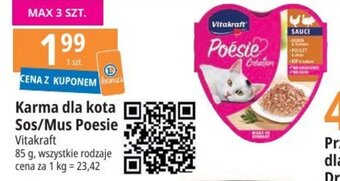 E.Leclerc Karma dla kota Sos/Mus Poesie Vitakraft 85g oferta
