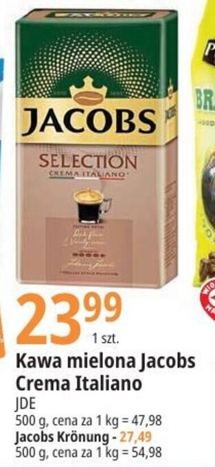 E.Leclerc Kawa mielona Jacobs Crema Italiano JDE 500g oferta