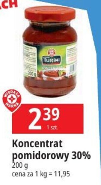 E.Leclerc Koncentrat pomidorowy 30% 200g oferta