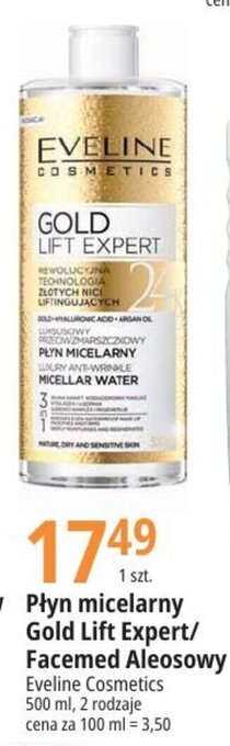 E.Leclerc Płyn micelarny Gold Lift Expert/Facemed Aleosowy Eveline Cosmetics 500 ml oferta