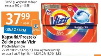 E.Leclerc Kapsułki/Proszek/ Żel do prania Vizir Procter&Gamble 25szt./30szt./2,42kg/2,4l oferta