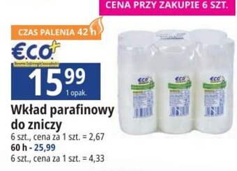 E.Leclerc Wkład parafinowy do zniczy 6szt. oferta