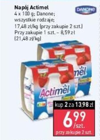Stokrotka Market Danone Napój Actimel 4 x 100 g oferta