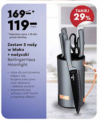 Biedronka Zestaw noży carbon pro z nożyczkami w bloku oferta