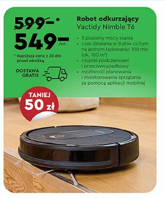 Biedronka Robot odkurzający nimble t6 oferta