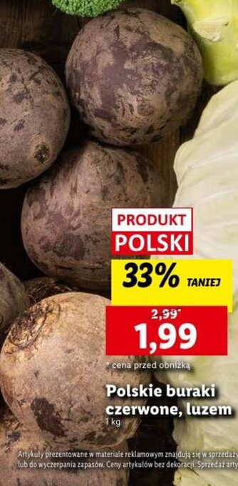Lidl Polskie buraki czerwone, luzem oferta