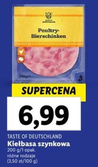 Lidl Kiełbasa szynkowa 200 g oferta