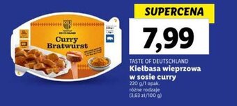 Lidl Kiełbasa wieprzowa w sosie curry 220 g oferta