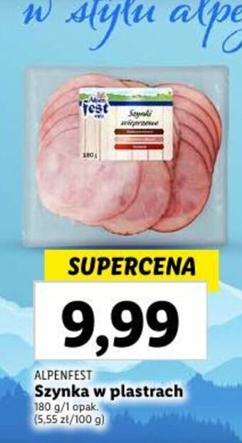 Lidl Szynka w plastrach 180 g oferta