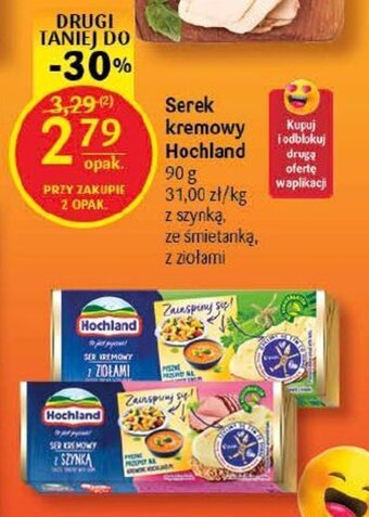 Delikatesy Centrum Serek kremowy Hochland 90 g oferta