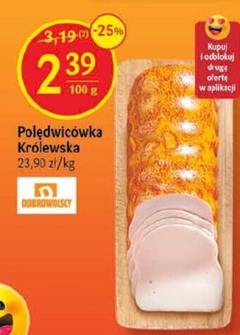 Delikatesy Centrum DOBROWOLSCY Polędwicówka Królewska 100 g oferta