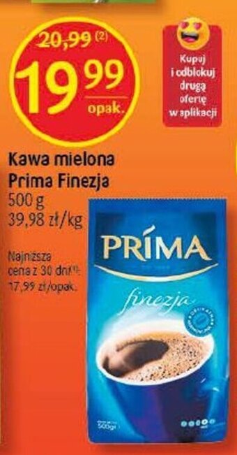 Delikatesy Centrum Kawa mielona Prima Finezja 500 g oferta