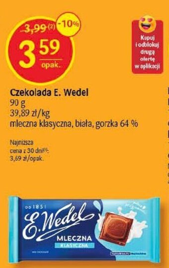 Delikatesy Centrum Czekolada E. Wedel 90 g oferta
