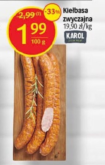 Delikatesy Centrum KAROL Kiełbasa zwyczajna 100 g oferta