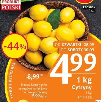 Delikatesy Centrum Cytryny 1 kg oferta