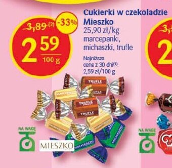 Delikatesy Centrum Cukierki w czekoladzie Mieszko 100 g oferta