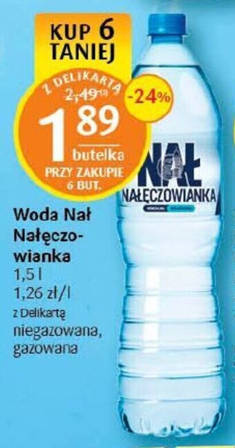Delikatesy Centrum Woda Nał Nałęczowianka 1,5 l oferta